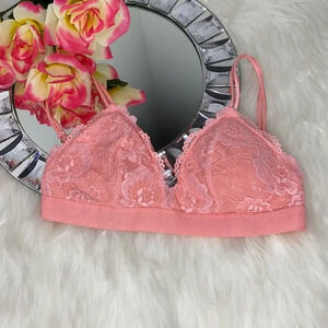 H&M Coral Peach Lace Bralette US 8